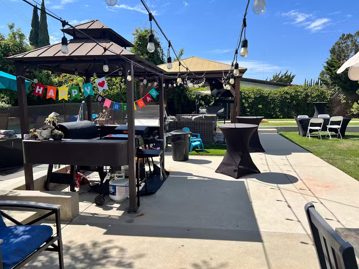 Canopy setup at The Oasis