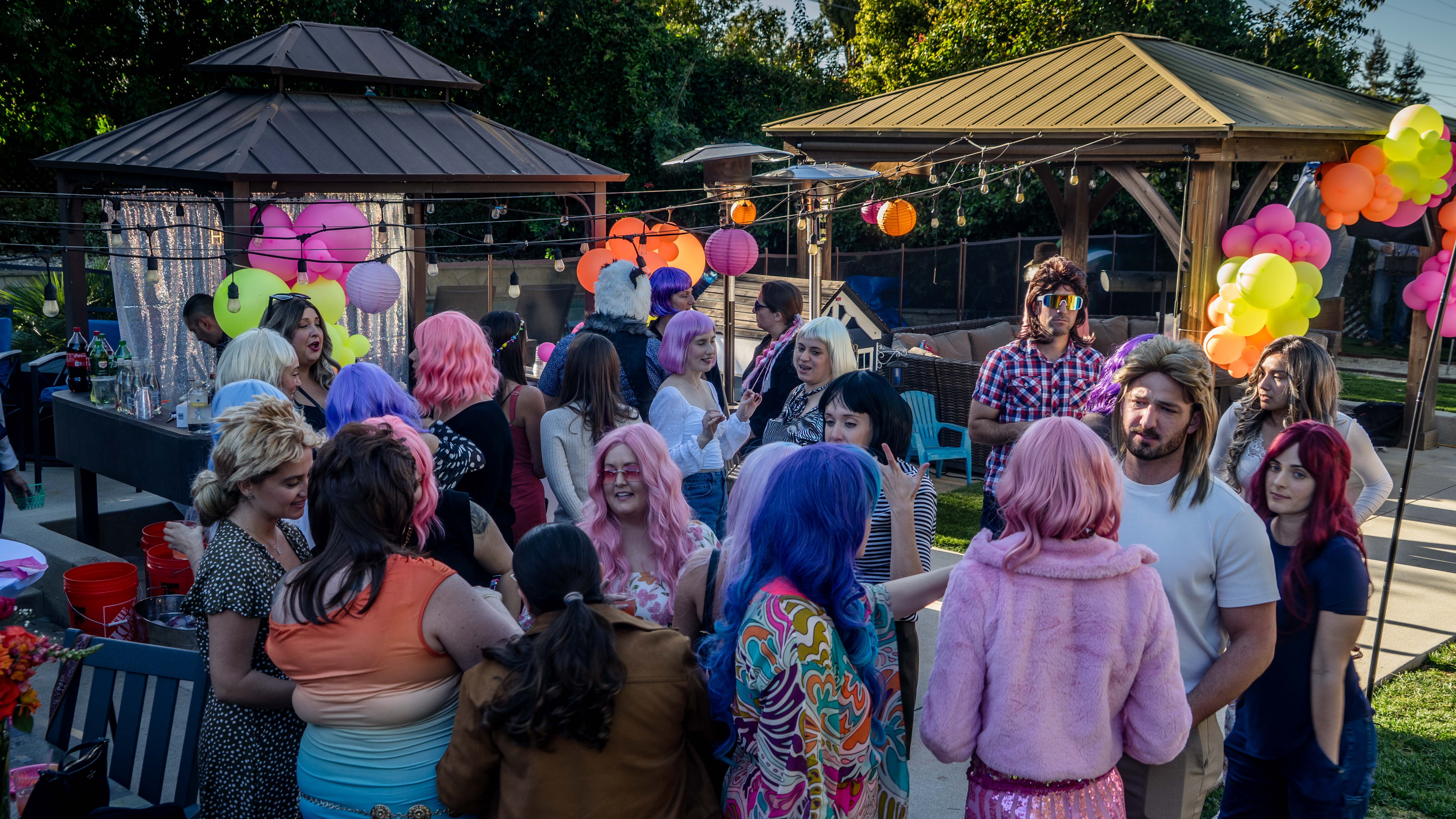 Guests swimming in the pool